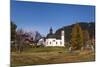 Austria, Tyrol, Seefelder Sattel, Seefeld, Seekirchl in Autumn Against Northern Karwendel Range-Udo Siebig-Mounted Photographic Print