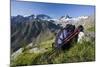 Austria, Tyrol, Stubai Alps, Traveling-Equipment, Mountain Scenery-Rainer Mirau-Mounted Photographic Print