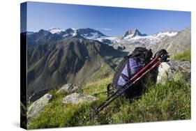 Austria, Tyrol, Stubai Alps, Traveling-Equipment, Mountain Scenery-Rainer Mirau-Stretched Canvas