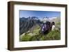 Austria, Tyrol, Stubai Alps, Traveling-Equipment, Mountain Scenery-Rainer Mirau-Framed Photographic Print