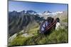 Austria, Tyrol, Stubai Alps, Traveling-Equipment, Mountain Scenery-Rainer Mirau-Mounted Photographic Print