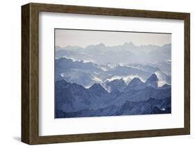 Austria, Tyrol, the Stubai Alps, Alpine Landscape, Aerial Shot-Ralf Gerard-Framed Photographic Print