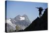 Austria, Tyrol, …tztaler Alpen, Wildspitze, Summit, Man, Mountainbike, Carries-Rainer Mirau-Stretched Canvas