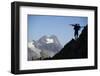 Austria, Tyrol, …tztaler Alpen, Wildspitze, Summit, Man, Mountainbike, Carries-Rainer Mirau-Framed Photographic Print