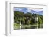 Austria, Upper Austria, Innviertel, Wernstein on the Inn, Marian Column and Castle Wernstein-Udo Siebig-Framed Photographic Print