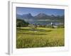 Austria, Upper Austria, Saint Wolfgang, Lake Wolfgangsee, Steeple-Rainer Mirau-Framed Photographic Print