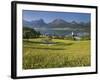 Austria, Upper Austria, Saint Wolfgang, Lake Wolfgangsee, Steeple-Rainer Mirau-Framed Photographic Print