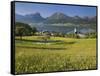 Austria, Upper Austria, Saint Wolfgang, Lake Wolfgangsee, Steeple-Rainer Mirau-Framed Stretched Canvas