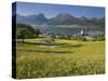 Austria, Upper Austria, Saint Wolfgang, Lake Wolfgangsee, Steeple-Rainer Mirau-Stretched Canvas