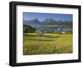 Austria, Upper Austria, Saint Wolfgang, Lake Wolfgangsee, Steeple-Rainer Mirau-Framed Photographic Print