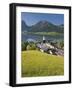 Austria, Upper Austria, Saint Wolfgang, Lake Wolfgangsee, Steeple-Rainer Mirau-Framed Photographic Print