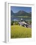 Austria, Upper Austria, Saint Wolfgang, Lake Wolfgangsee, Steeple-Rainer Mirau-Framed Photographic Print