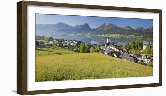 Austria, Upper Austria, St. Wolfgang, Lake Wolfgangsee, Steeple-Rainer Mirau-Framed Photographic Print
