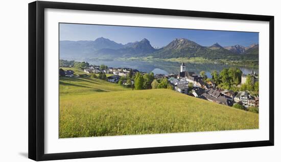 Austria, Upper Austria, St. Wolfgang, Lake Wolfgangsee, Steeple-Rainer Mirau-Framed Photographic Print