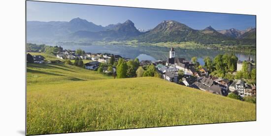 Austria, Upper Austria, St. Wolfgang, Lake Wolfgangsee, Steeple-Rainer Mirau-Mounted Photographic Print