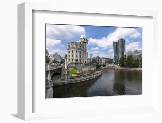 Austria, Vienna, 1. District, Urania, Observatory, Donaukanal (Danube Canal), Uniqa Office Building-Gerhard Wild-Framed Photographic Print