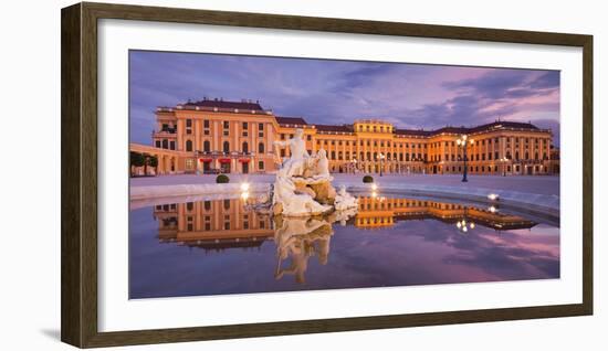Austria, Vienna, 13th District, Hietzing, Castle Schšnbrunn, Well, Evening-Rainer Mirau-Framed Photographic Print