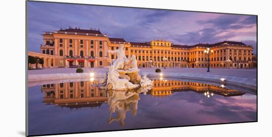 Austria, Vienna, 13th District, Hietzing, Castle Schšnbrunn, Well, Evening-Rainer Mirau-Mounted Photographic Print