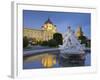 Austria, Vienna, 1st District, Museum of Art History, Well, Maria Theresia Monument, Evening-Rainer Mirau-Framed Photographic Print