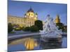 Austria, Vienna, 1st District, Museum of Art History, Well, Maria Theresia Monument, Evening-Rainer Mirau-Mounted Photographic Print
