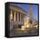 Austria, Vienna, 1st District, Parliament, Pallas Athene Statue, Dusk-Rainer Mirau-Framed Stretched Canvas