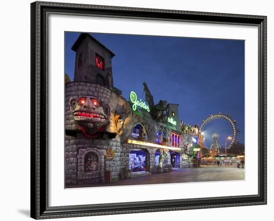 Austria, Vienna, 2nd District, Leopoldstadt, Viennese Prater, Ghost Train, Big Dipper-Rainer Mirau-Framed Photographic Print