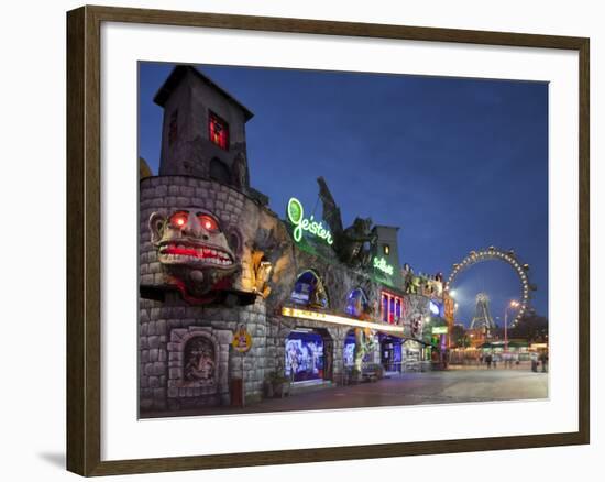 Austria, Vienna, 2nd District, Leopoldstadt, Viennese Prater, Ghost Train, Big Dipper-Rainer Mirau-Framed Photographic Print