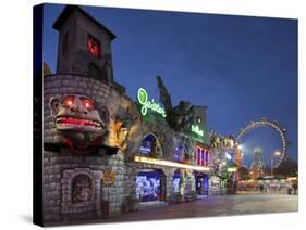 Austria, Vienna, 2nd District, Leopoldstadt, Viennese Prater, Ghost Train, Big Dipper-Rainer Mirau-Stretched Canvas