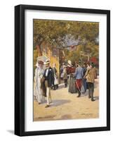 Austria, Vienna, a Walk in the Prater Painting-null-Framed Giclee Print