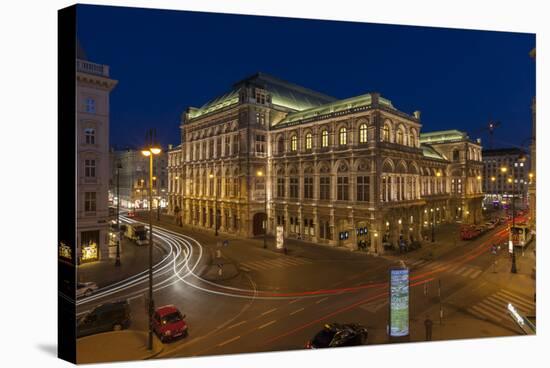 Austria, Vienna, Back View of the State Opera-Gerhard Wild-Stretched Canvas