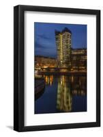 Austria, Vienna, Building of the Uniqa Insurance, Reflexion in the Donaukanal (Danube Canal-Gerhard Wild-Framed Photographic Print