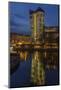 Austria, Vienna, Building of the Uniqa Insurance, Reflexion in the Donaukanal (Danube Canal-Gerhard Wild-Mounted Photographic Print