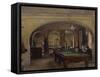 Austria, Vienna Cafe Interior with Billiards Table-null-Framed Stretched Canvas
