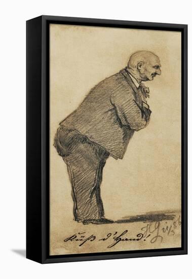 Austria, Vienna, Caricature of Composer Anton Bruckner-null-Framed Stretched Canvas