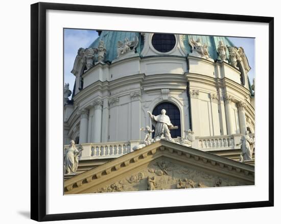 Austria, Vienna, Church of Saint Charles, Statue of the Patron-null-Framed Giclee Print