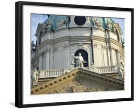 Austria, Vienna, Church of Saint Charles, Statue of the Patron-null-Framed Giclee Print