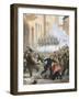 Austria, Vienna, Colour Lithograph of Insurrection in Vienna on March 13th, 1848-null-Framed Giclee Print