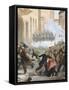 Austria, Vienna, Colour Lithograph of Insurrection in Vienna on March 13th, 1848-null-Framed Stretched Canvas