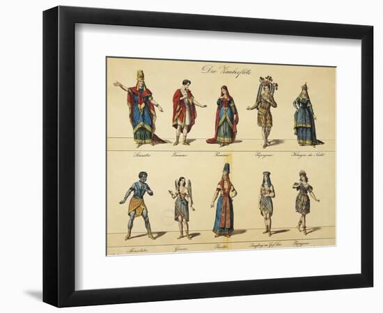 Austria, Vienna, Costume Sketch for Performance the Magic Flute, at Kindertheater-null-Framed Giclee Print