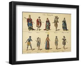 Austria, Vienna, Costume Sketch for Performance the Magic Flute, at Kindertheater-null-Framed Giclee Print