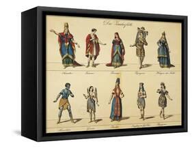 Austria, Vienna, Costume Sketch for Performance the Magic Flute, at Kindertheater-null-Framed Stretched Canvas