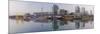 Austria, Vienna, Donau-City, Donau-City, City View, Evening-Mood, Danube, Panorama-Rainer Mirau-Mounted Photographic Print