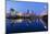 Austria, Vienna, Donau-City, Donau-City, City View, Evening-Mood, Danube, Panorama-Rainer Mirau-Mounted Photographic Print