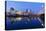 Austria, Vienna, Donau-City, Donau-City, City View, Evening-Mood, Danube, Panorama-Rainer Mirau-Stretched Canvas