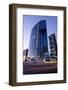 Austria, Vienna, Donau-City, Donau-City, High-Rise-Facade, Light-Tracks, Evening-Mood-Rainer Mirau-Framed Photographic Print