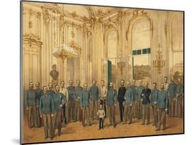 Austria, Vienna, Emperor Franz Joseph I of Austria with Staff at Schonbrunn Palace-null-Mounted Giclee Print