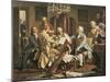 Austria, Vienna, Franz Joseph Haydn Conducting a String Quartet-null-Mounted Giclee Print