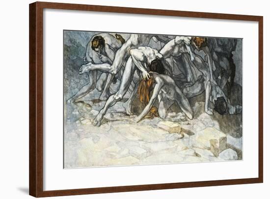 Austria, Vienna, Illustration of Dante Alighieri's Divine Comedy-null-Framed Giclee Print