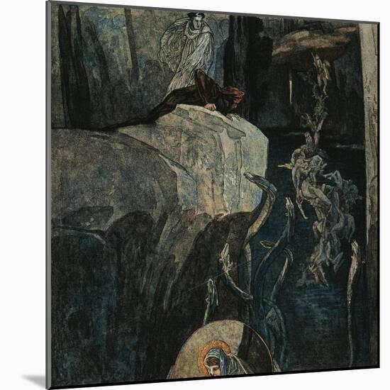 Austria, Vienna, Illustration of Dante Alighieri's Divine Comedy-null-Mounted Giclee Print