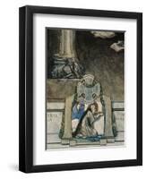 Austria, Vienna, Illustration of Dante Alighieri's Divine Comedy-null-Framed Premium Giclee Print